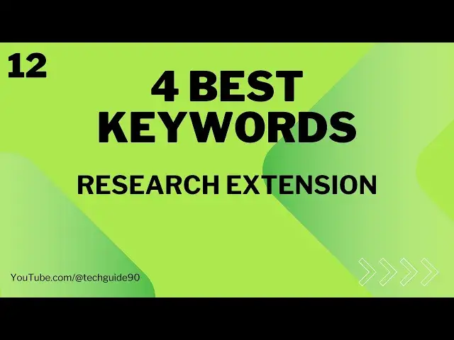 'Video thumbnail for 4 Best Keywords Research Extension | Blogging Mastery Course'