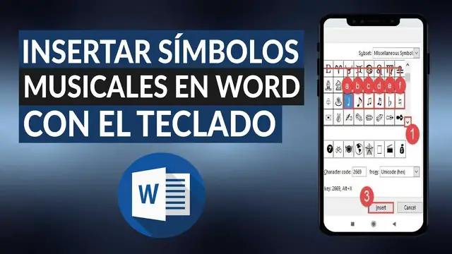 'Video thumbnail for Cómo escribir o insertar símbolos musicales en WORD con el teclado'