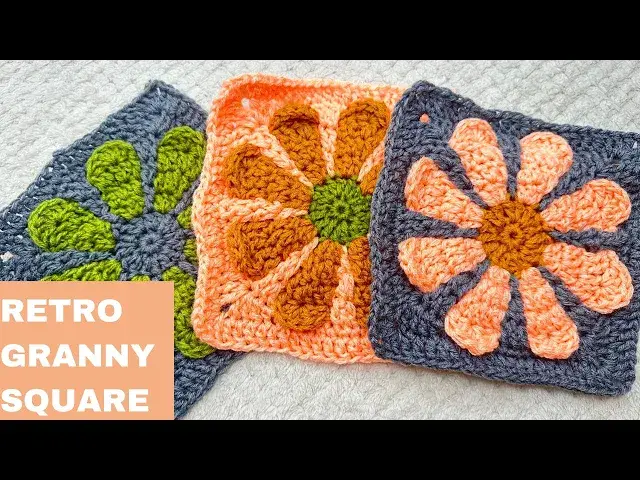'Video thumbnail for Crochet Retro Granny Square Tutorial | Step-by-Step Guide'
