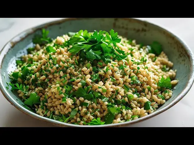 'Video thumbnail for Tabbouleh: Fresh Parsley and Bulgur Salad'