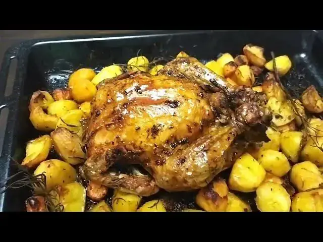 'Video thumbnail for Oven baked whole chicken recipe/ roast chicken/easy baked chicken/ultimate roast chicken'