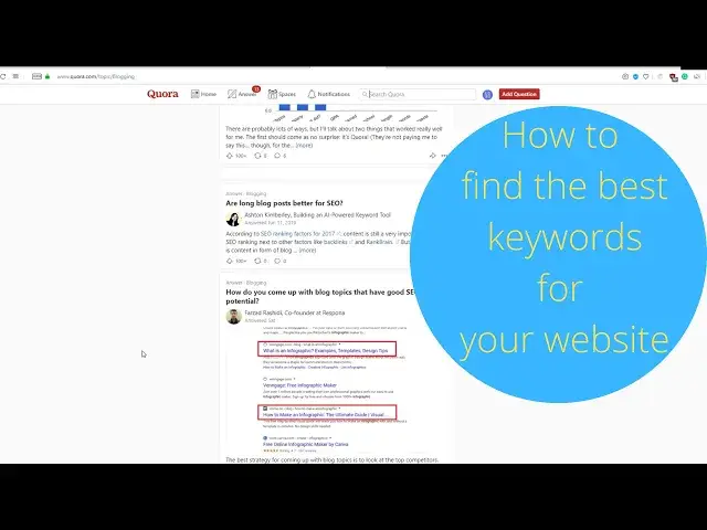 'Video thumbnail for How to find the best keywords for your website'