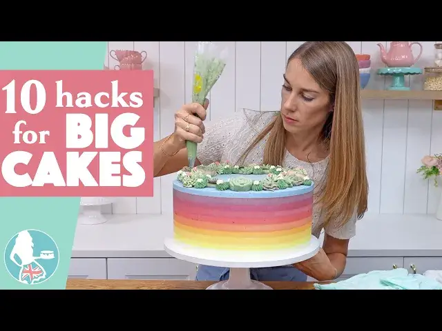 'Video thumbnail for 10 Hacks for BIG Cakes'