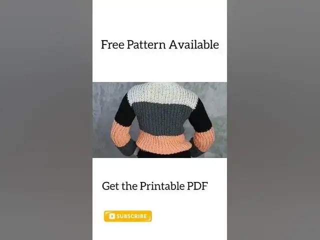 'Video thumbnail for How to crochet a colour block sweater #crochet #freecrochetpattern #crochetsweater'