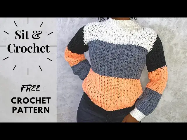 'Video thumbnail for How To Crochet a Patchwork Sweater Tutorial'