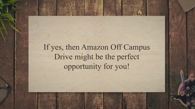 'Video thumbnail for Amazon Off Campus Drive For Fresher | 2023/2024 Batch'
