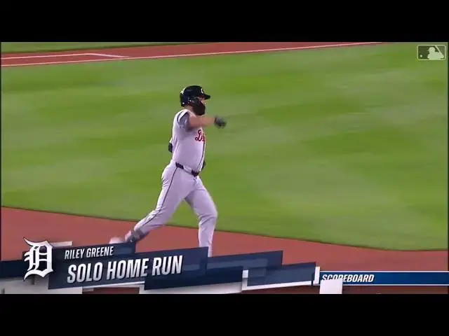 'Video thumbnail for Riley Greene DRILLS a Solo Home Run! | 1st HR of 2025 | Detroit Tigers | 03/31/2025'