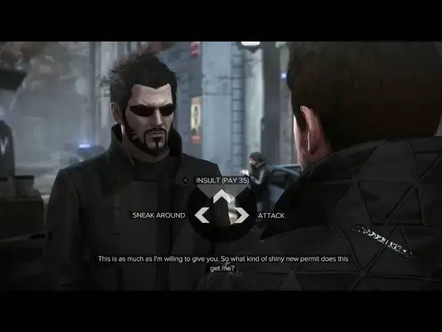 'Video thumbnail for Deus Ex: Mankind Divided - SM1 The Golden Ticket: Meet the Document Agent & Negogiate (Bluff) Choice'