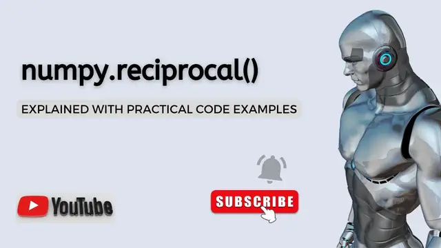 'Video thumbnail for Python Numpy Reciprocal Function | Parameters Explained | Python Tutorial | Python Data Science'