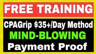 'Video thumbnail for 5 MIND-BLOWING • CPAGrip $35+/Day Method • CPA Marketing Tutorial'