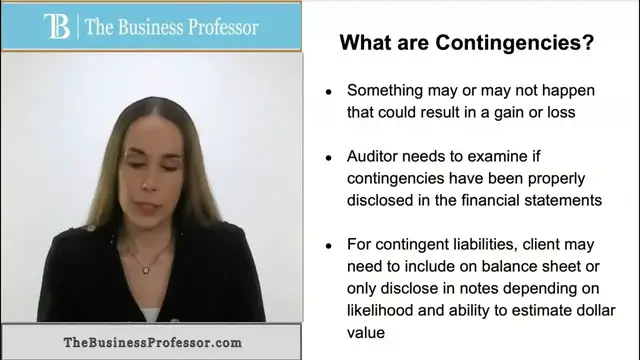 'Video thumbnail for Auditing - What are Contingencies?'