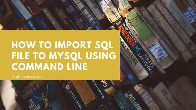'Video thumbnail for How to import SQL file to MySQL using Command Line'