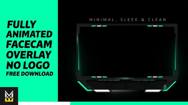 'Video thumbnail for free animated facecam overlay | minimal & clean facecam overlay 2020'