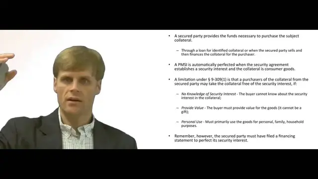 'Video thumbnail for Purchase Money Security Interest in Consumer Goods'