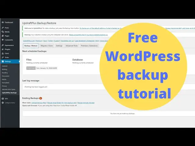 'Video thumbnail for Backup your WordPress site for free - Beginner's guide'