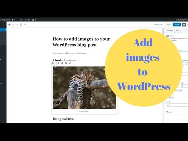 'Video thumbnail for Add images to WordPress - How to guide using new editor'