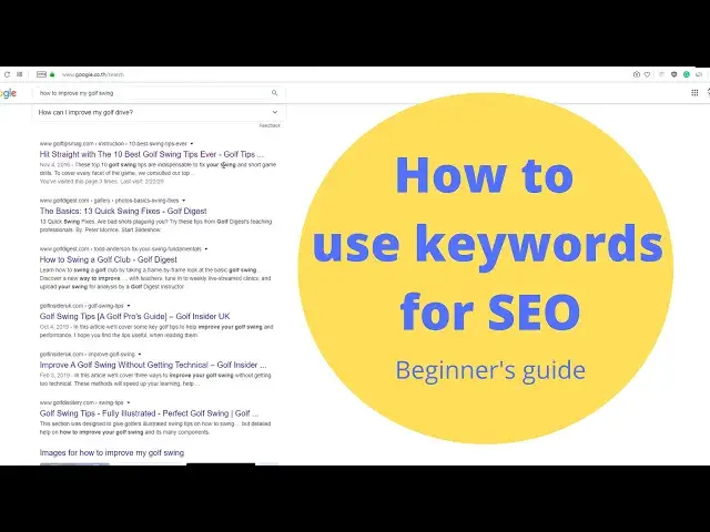 'Video thumbnail for Beginner's guide on how to use keywords for SEO'