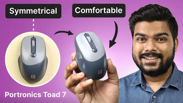 'Video thumbnail for Symmetrical & Comfortable Wireless Mouse | Portronics Toad 7 Review'