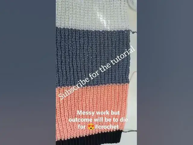 'Video thumbnail for crochet colour block sweater #freecrochetpattern #crochet #sweater'