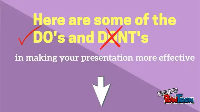 'Video thumbnail for DO's and DON'Ts in making presentation more effective'