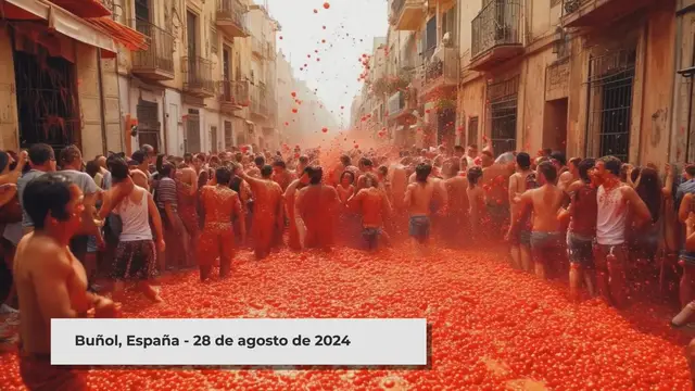 'Video thumbnail for La Tomatina 2024: Spain's Epic Tomato Battle'
