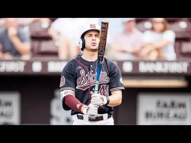 'Video thumbnail for Gatlin Sanders 2025 College Baseball Highlights! | Mississippi State Bulldogs'