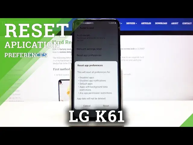 'Video thumbnail for How to Reset App Preferences in LG K61 - Remove App Customization'