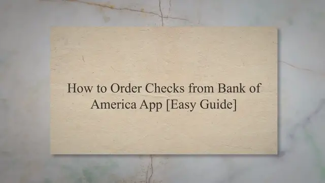 'Video thumbnail for How to Order Checks from Bank of America App [Easy Guide]'