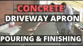'Video thumbnail for Concrete Driveway Apron With A Trench Drain (Pour and Finish)'