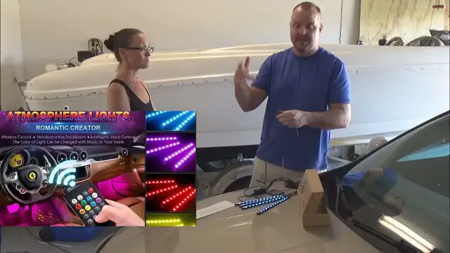 'Video thumbnail for Review || LED CAR Strip Lights, Car Glow Interior From Atmosphere'