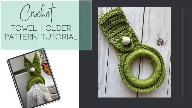 'Video thumbnail for Crochet towel hanger ring pattern tutorial'