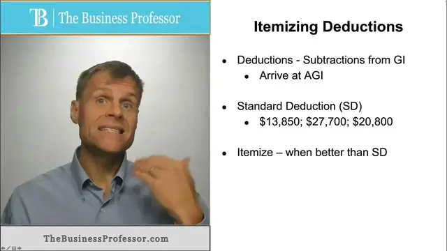 'Video thumbnail for Itemizing Deductions'