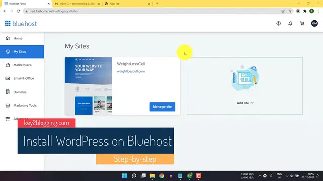 'Video thumbnail for How To Install WordPress On Bluehost Hosting (Step-by-step) (1)'