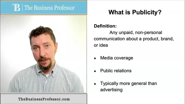 'Video thumbnail for Marketing - What is Publicity?'