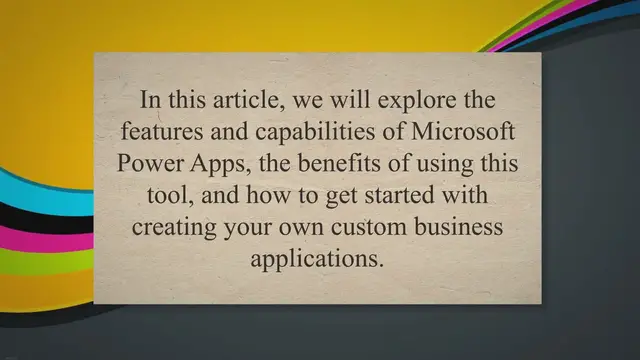 'Video thumbnail for Unlocking the Potential of Microsoft Power Apps: A Comprehensive Guide to Features, Benefits, and Getting Started'