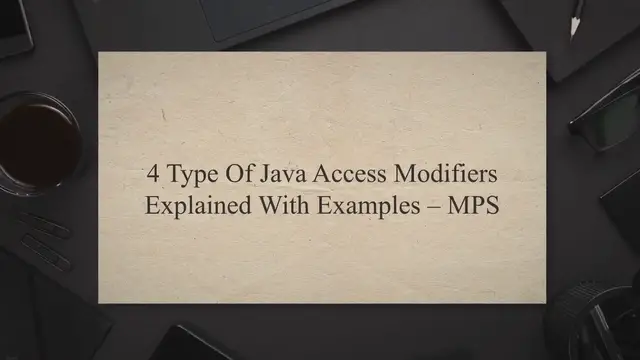'Video thumbnail for 4 Type of Java Access Modifiers Explained with Examples – MPS'