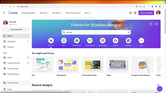 'Video thumbnail for How To Make A Resume In Canva For Beginners (2024)'