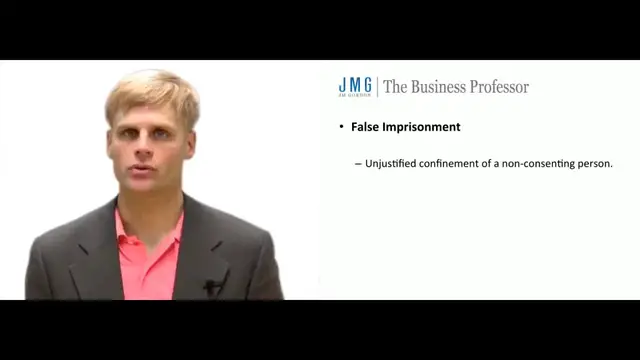 'Video thumbnail for False Imprisonment - Tort'