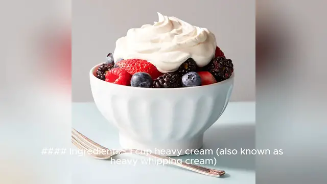 'Video thumbnail for whipped cream recipe with heavy cream'