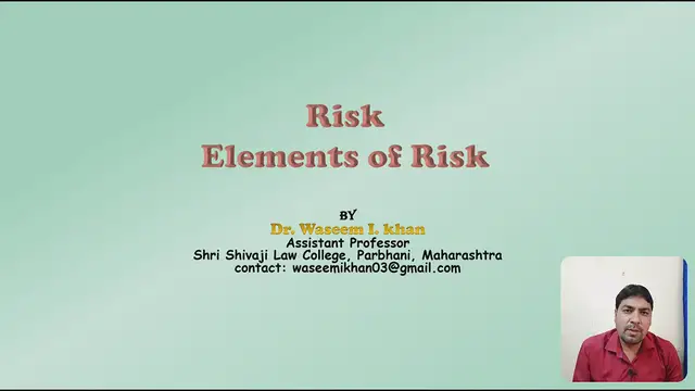 'Video thumbnail for Principle of Insurable Interest | lecture on insurance law | Principles of Insurance Contract - 07'