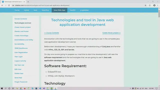 'Video thumbnail for Introduction about the Java web Project technologies'