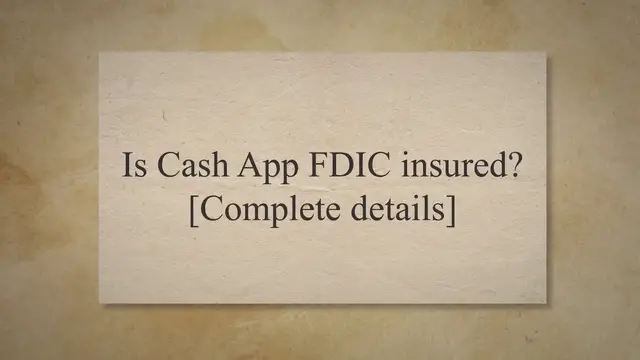 'Video thumbnail for Is Cash App FDIC insured? [Complete details]'