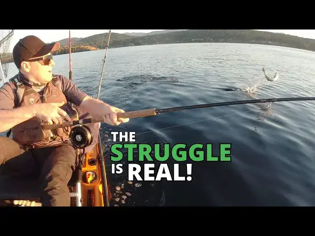 'Video thumbnail for Kayak Fishing Ocean for Salmon | The STRUGGLE is Real'
