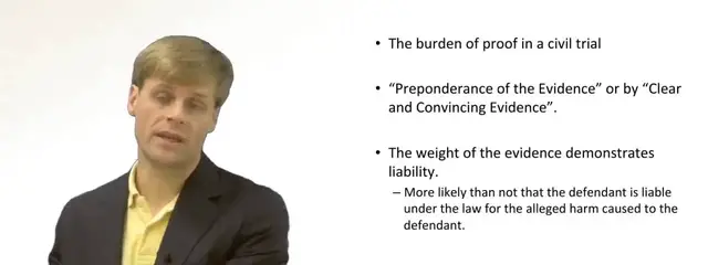 'Video thumbnail for Burden of Proof in a Civil Trial'