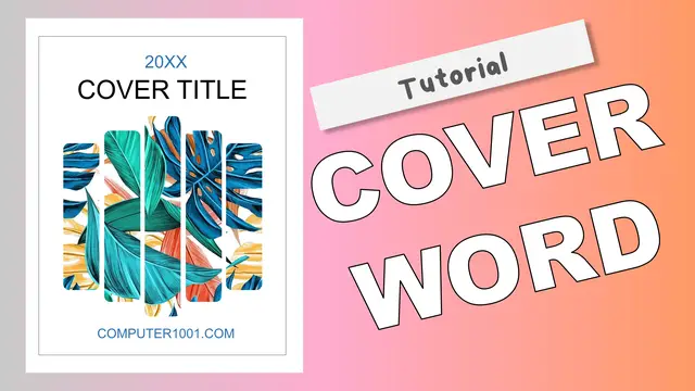 'Video thumbnail for Create a Fancy Cover Page in Word (Template Free Download)'