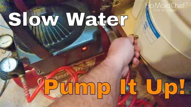 'Video thumbnail for How To Fix Reverse Osmosis Slow Flow, Easy Re-Pressurize System Tank - Get Water Flow Back!'