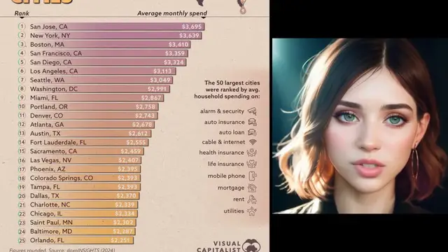 'Video thumbnail for 25 Least Affordable Cities In America (2025)'