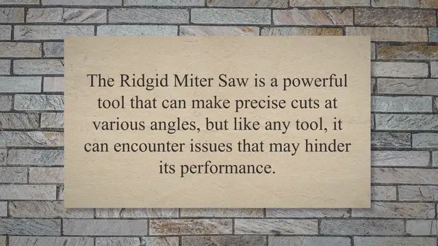 'Video thumbnail for Ridgid Miter Saw Problems: Is Ridgid prone to problems?'