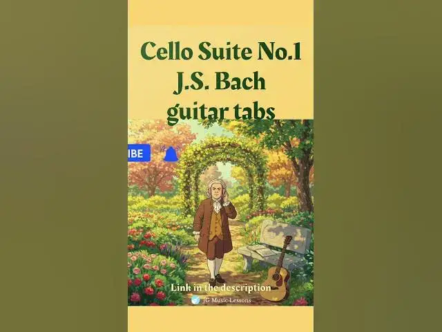 'Video thumbnail for Cello Suite No. 1 (Prelude) by J.S. Bach guitar tabs 🎸 #guitartutorial #guitarlesson'