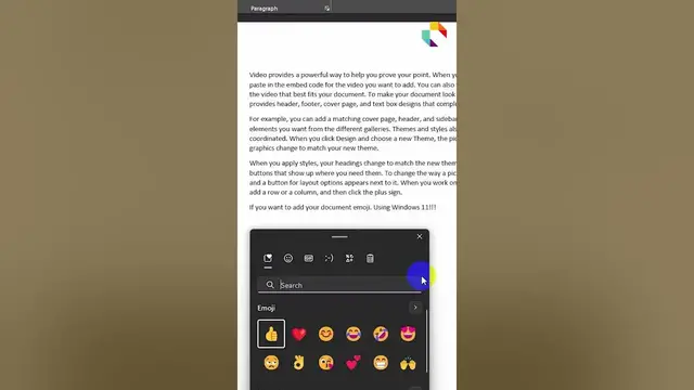 'Video thumbnail for Windows 11 emoji keyboard shortcut !'